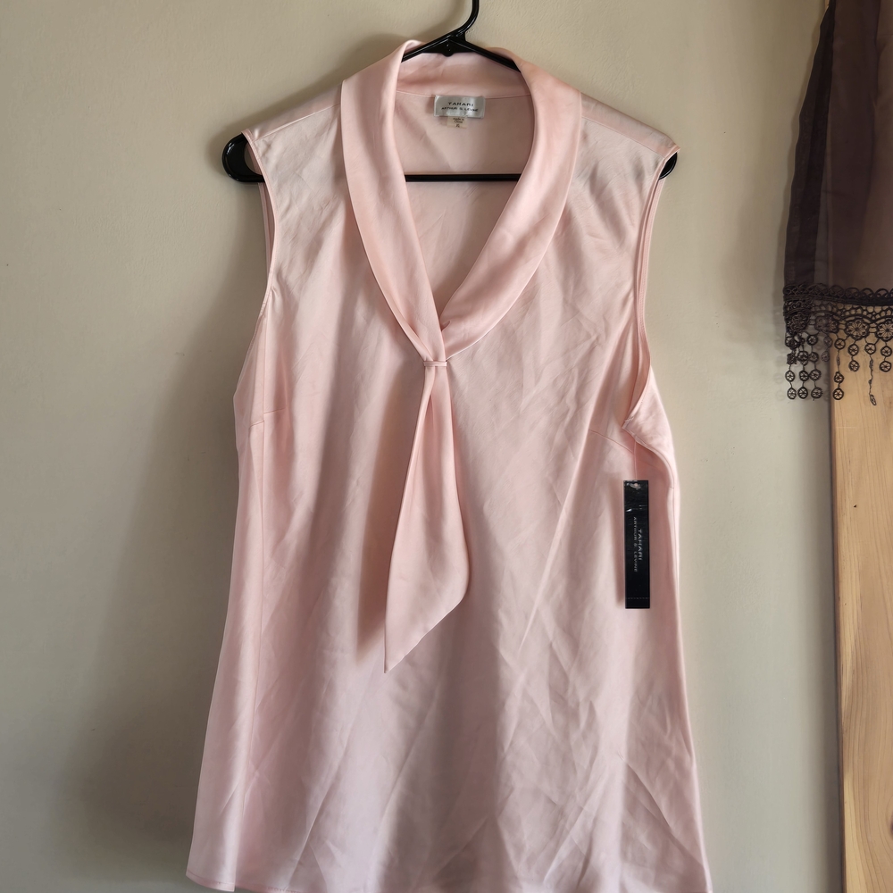 Elegant Pink Sleeveless Blouse